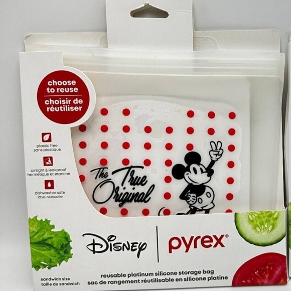 Pyrex Mickey Mouse Disney reusable storage bags - Picture 4 of 4
